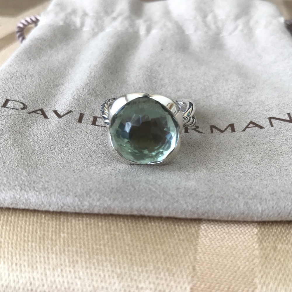 SOLD!!!.David Yurman Prasiolite Continuance Ring - Picture 5 of 7